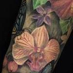 Tattoos - Realistic Color Flower Bouquet Tattoo - 115619