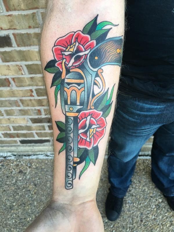 Enter The Old West With These Six Shooter Tattoos  Tattoodo