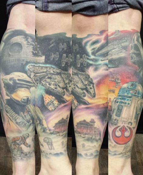 Star Wars Leg Sleeve by Damion Cressy: TattooNOW