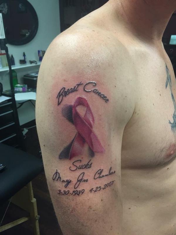 Breast Cancer Tribute Tattoo by Daniel Rodriguez: TattooNOW Breast Cancer Tribute Tattoo by Daniel Rodriguez: TattooNOW