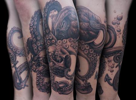 Tattoos - Octopus & Skull - 106837