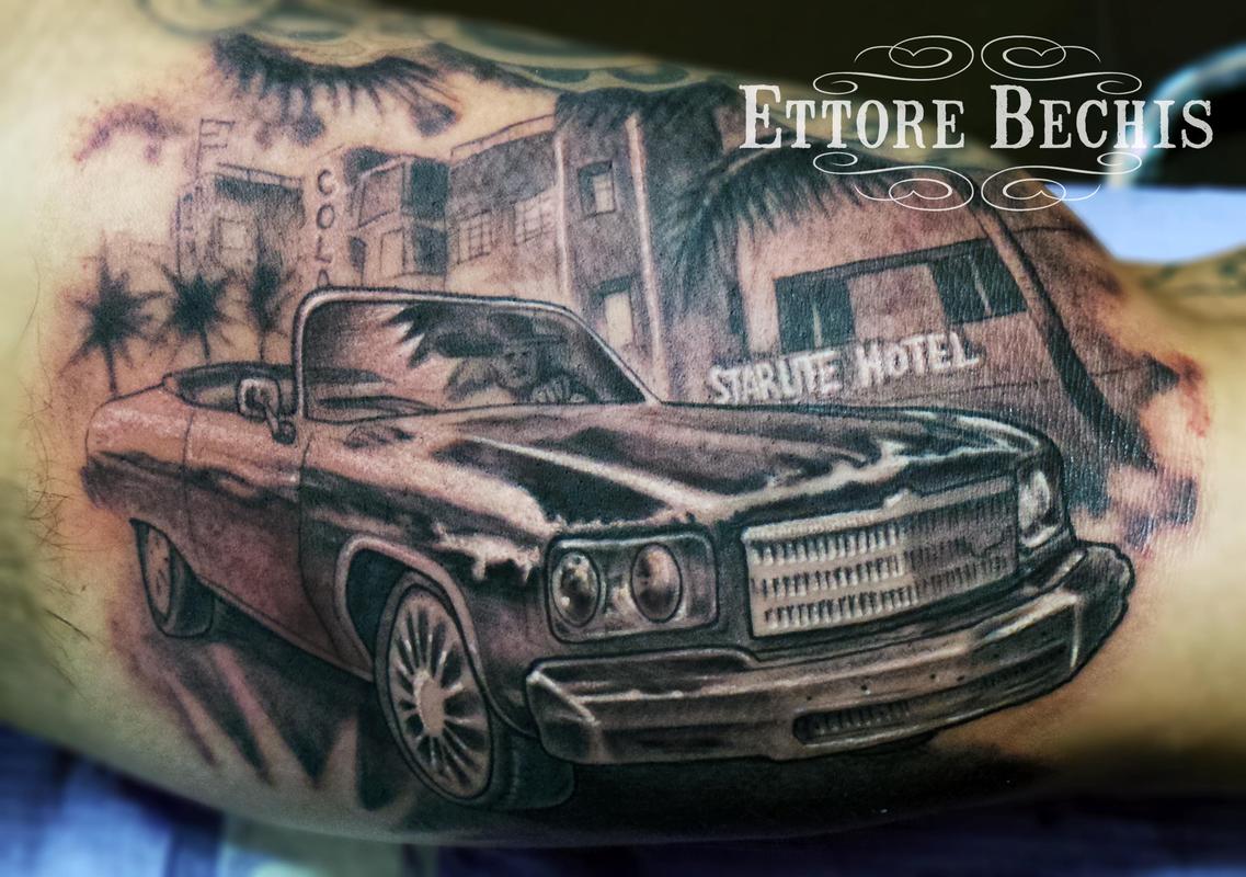 Car Miami by Ettore Bechis: TattooNOW