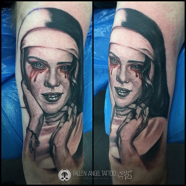 Scarlett Nun by Hans PJ: TattooNOW Scarlett Nun by Hans PJ: TattooNOW