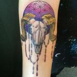 Tattoos - skull with flowers of life - 101816