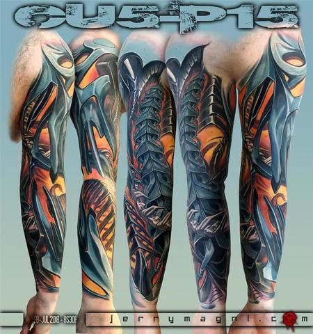 Tattoos - CU5-P15 biomech sleeve - 137976