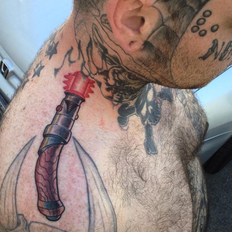 Count Dooku's lightsaber by Jimmy Utah: TattooNOW Count Dooku's lightsaber by Jimmy Utah: TattooNOW