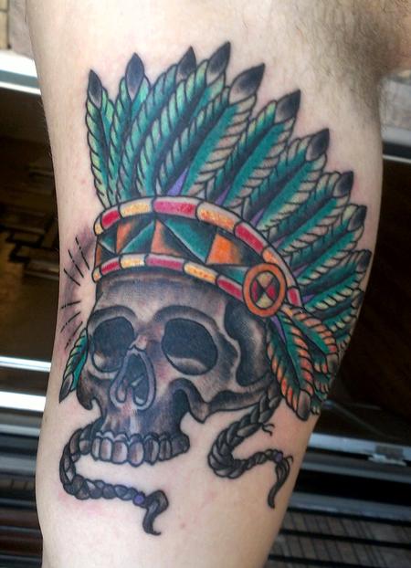 Tattoos - Skull Headdress - 104890