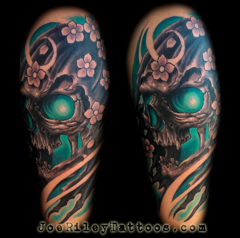Grim Reaper Half Sleeve Tattoo by Joe Riley TattooNOW