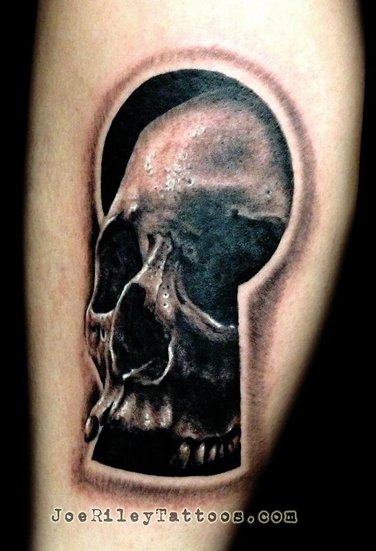 3D Skull Tattoo by Joe Riley TattooNOW