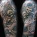 Tattoos - Biomech Skull Sleeve Tattoo - 68270
