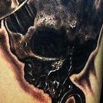 Tattoos - Skull with Piston Tattos - 116689
