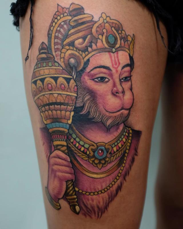 God Hanuman Say Shree Ram Temporary Tattoo Waterproof For Male and Fem –  Temporarytattoowala