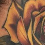 Tattoos - yellow neck rose with crystal - 141755