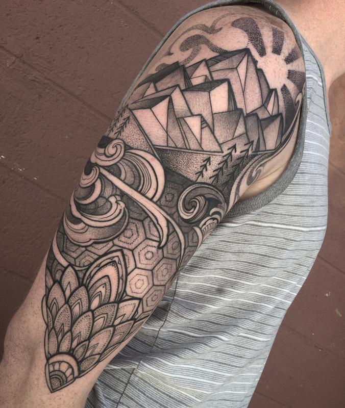 nature half sleeve tattoo