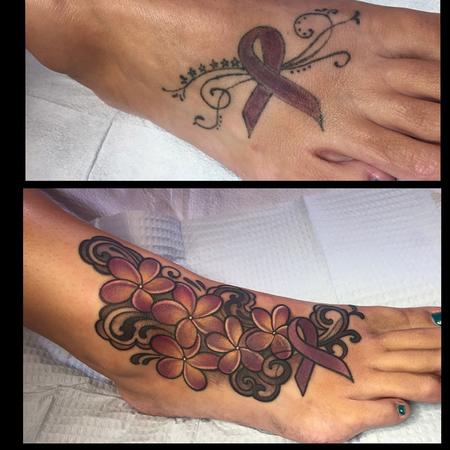 Tattoo uploaded by GavInks Tattoo Studio  Foot cover up of sorts  Tattoodo