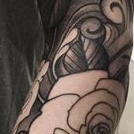 Tattoos - Roses with Pacific Northwest inspired designs  - 126841