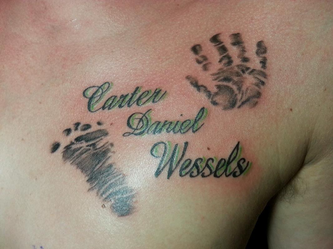 Child S Name And Prints By Lavon Tomlin Tattoonow