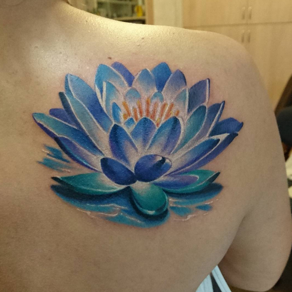 Buy Blue Lotus Temporary Tattoo Sticker set of 2 Online in India  Etsy