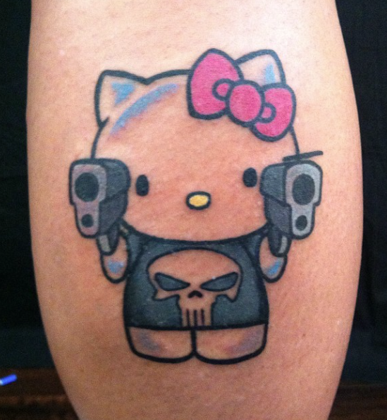 Hello Kitty Punisher By Mcfarland Brown Tattoonow