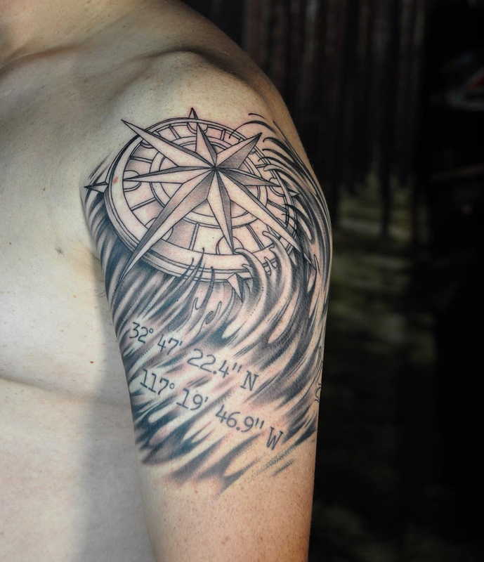 42 Friggin Amazing Compass Tattoos  TattooBlend