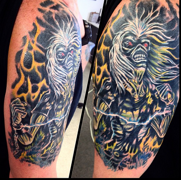 Aquiles Priester tattoo in tribute to Iron Maiden  AQUILES PRIESTER   Official Website