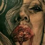 Tattoos - Vampire with geomatric - 100627