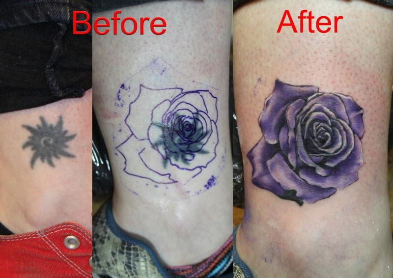 Red Rose Tattoo Cover Up