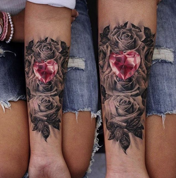 Tattoo uploaded by Kelli Allen  Thigh tattoo Heart and roses  thightattoo thigh rose roses heart rosetattoo hearttattoo  lockandkey locket  Tattoodo
