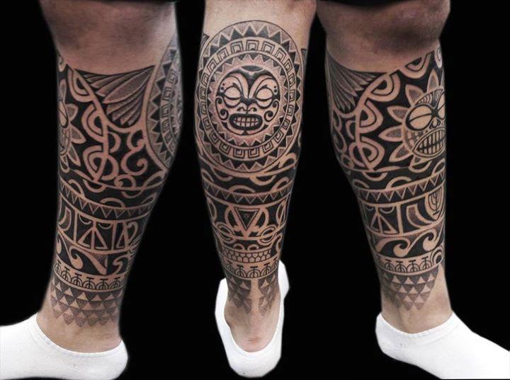 Traditional Polynesian Leg Tattoos - wide 7