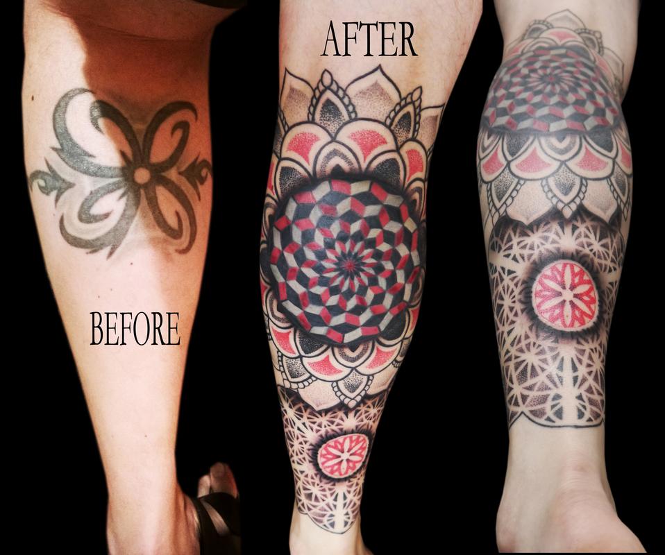 Mandala Cover Up | Flower of Life | Tattoo Timelapse - YouTube