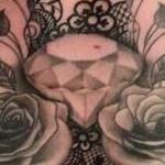 Tattoos - Gem & Flowers Tattoo - 101279
