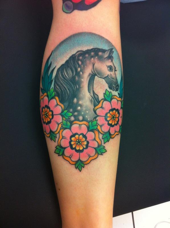 Traditional Horse Tattoo by Rebecca Smith (Beccadoodletattoos) : TattooNOW