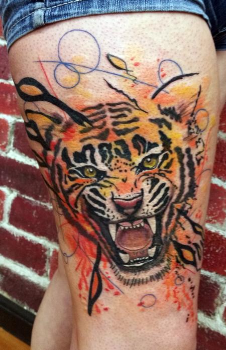 Tattoos - Watercolor Tiger - 108069