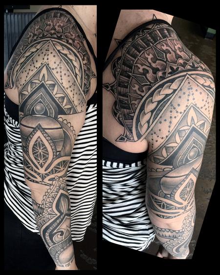 Mehndi inspired sleeve by Scotty DeQuasie II: TattooNOW