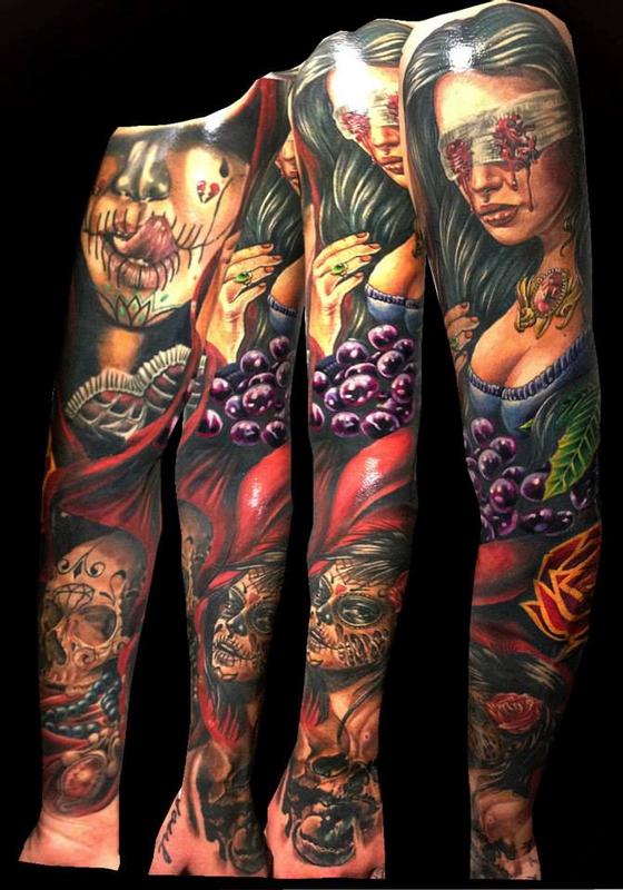 Day of the Dead Sleeve by Soma Zold: TattooNOW