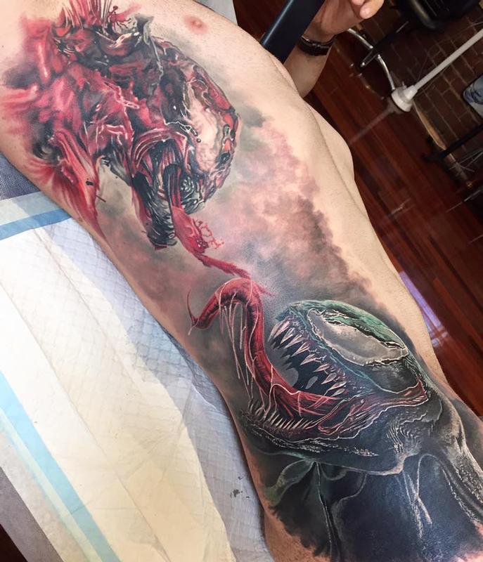 Carnage vs Venom by Steve Butcher: TattooNOW Carnage vs Venom by Steve Butcher: TattooNOW