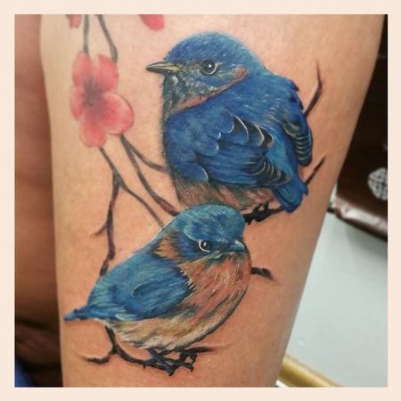 Tattoos - blue birds - 113711