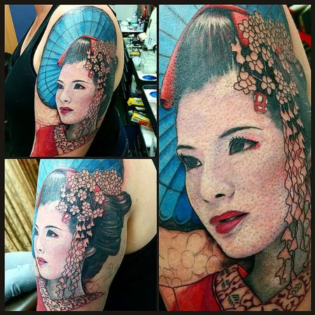 Tattoos - colour geisha portrait - 113725