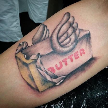 Tattoos - custom butter stick with wings - 113730
