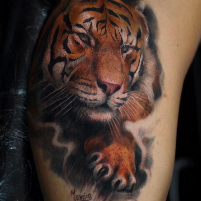 Realistic Tiger by Yomico Moreno: TattooNOW Realistic Tiger by Yomico Moreno: TattooNOW