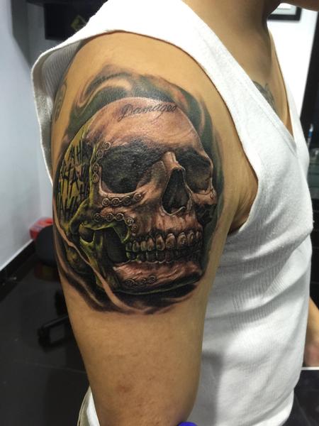 Tattoos - Joker skull - 122168