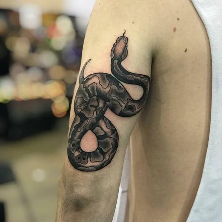 Erik Fortunato Portillo - Snake tattoo