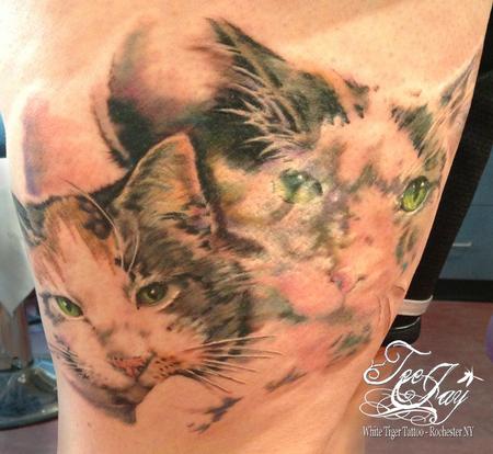 Tattoos - Double Exposed Kitties - 75948