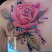 Tattoos - Realistic pink rose - 91221