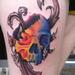 Tattoos - Rainbow Skull and Filigree - 91223
