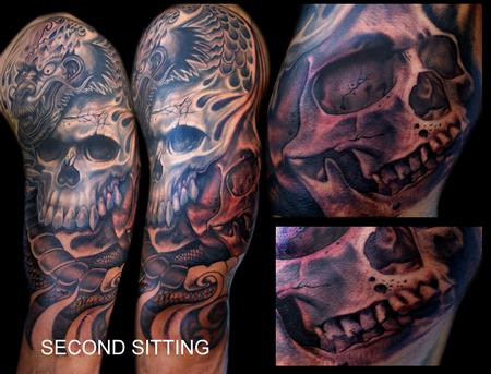 Tattoos - dragon skull - 59174