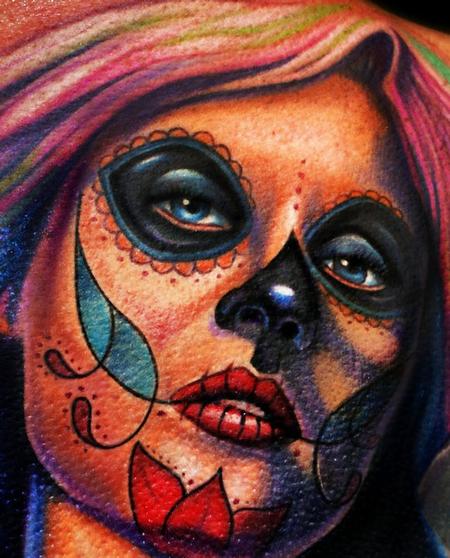 Tattoos - Day of the Dead Girl Tattoo - 59083