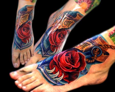 Tattoos - anchor rose - 59176