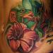 Tattoos - froggie flower - 74422
