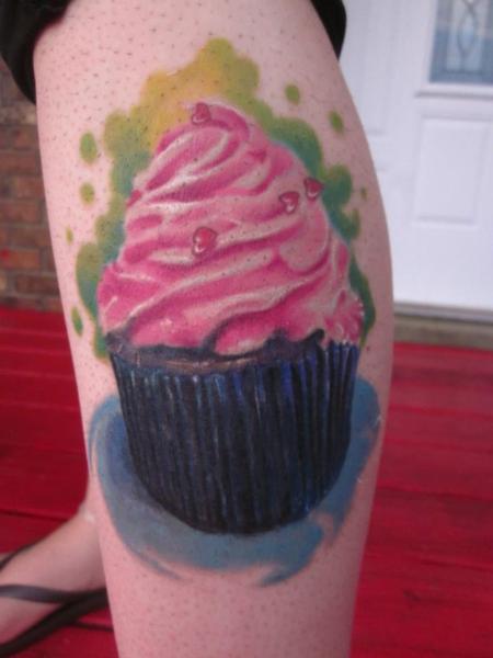 Tattoos - pink cupcake - 66649